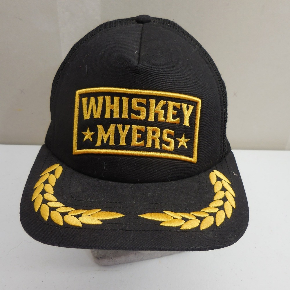Whiskey Myers Band Trucker Hat Black Gold Laurel Snapback Rapid Dominance